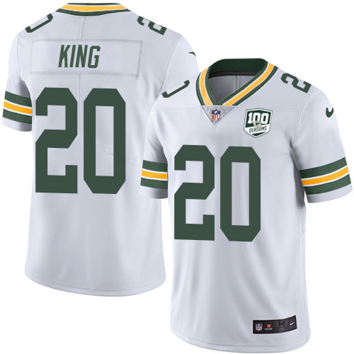 Nike Packers #20 Kevin King White Men's 100th Season Stitched NFL Vapor Untouchable Limited Jersey